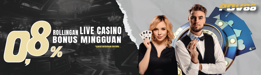 Komisi Live Casino 0.8%